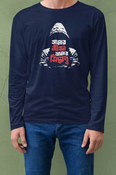 amar jibon | Bong Full sleeve T-shirt | Black